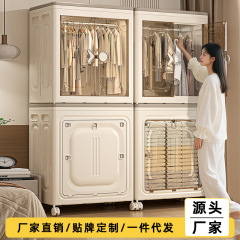 衣服收纳箱家用大容量超大翻盖整理箱带轮换季衣物衣柜被子储物箱