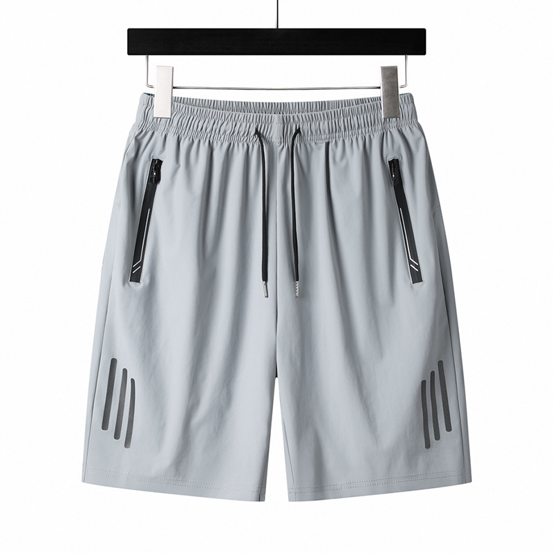 Shorts Men's Summer Sports Beach Pants Loose Casual Basketball Pants Breathable Ice Sense Quick-drying Five-point Ice Silk Pants