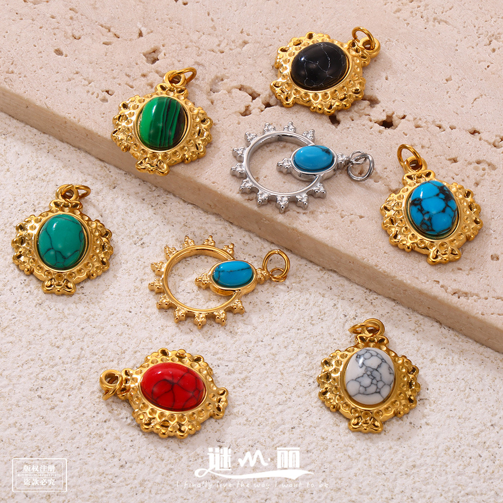 Moda misteriosa OL estilo personalidad colgante de acero inoxidable 18k oro real transfronterizo solo para los fabricantes de bombas europeas y americanas al por mayor