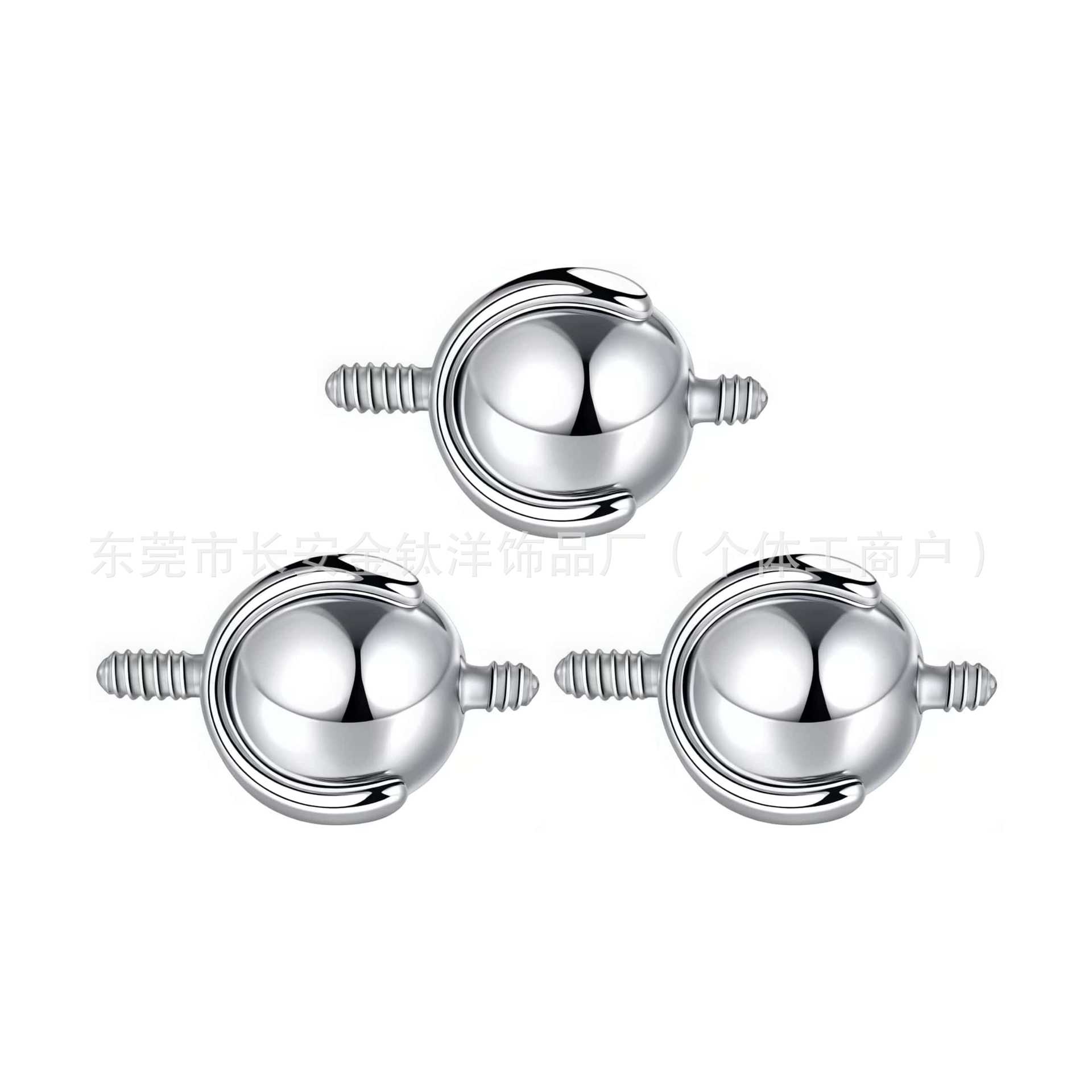 F136 Titanium Alloy Two-Way Movable Transfer Ball Ear Bone Nail Structure Ball Ear Bridge Double-Ended Connection Piercing Jewelry detail image 8