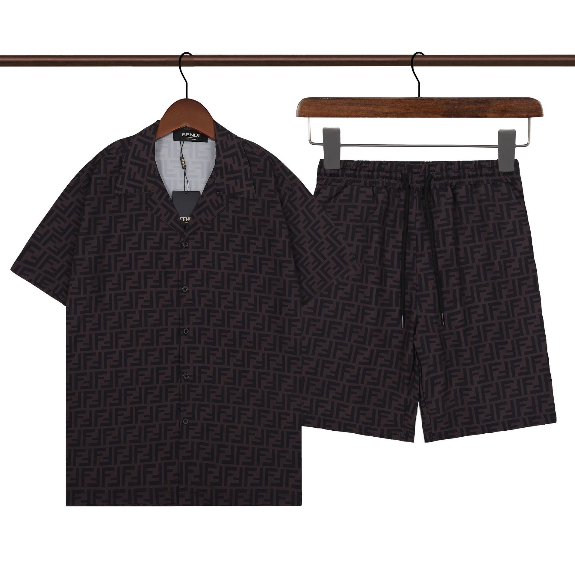 Transfronterizo de verano Amiri set clásico impresión de caju amiri camisa corta casual ropa deportiva para hombres y mujeres