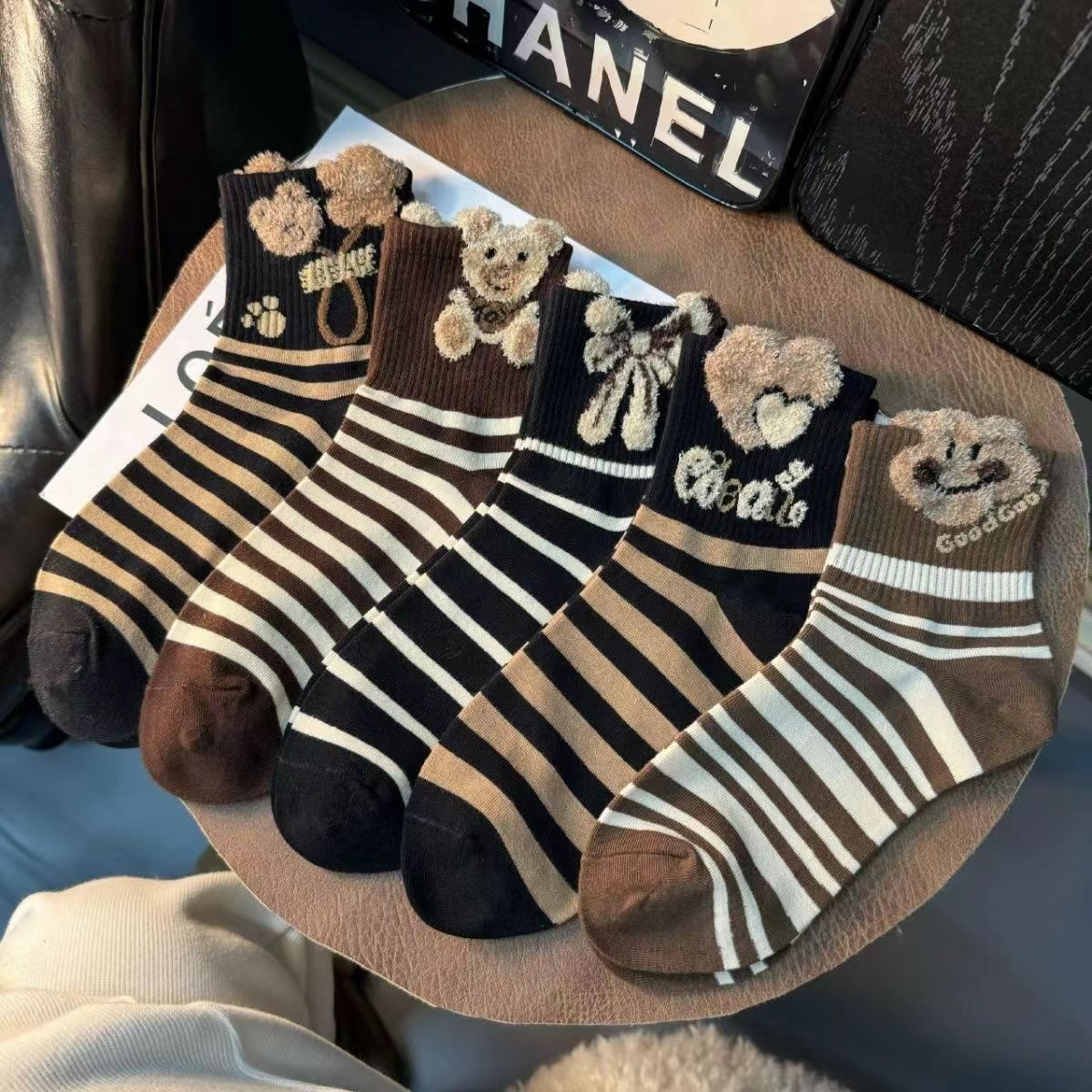 중간 튜브 만화 깃털 원사 5쌍 - 패턴당 한 쌍