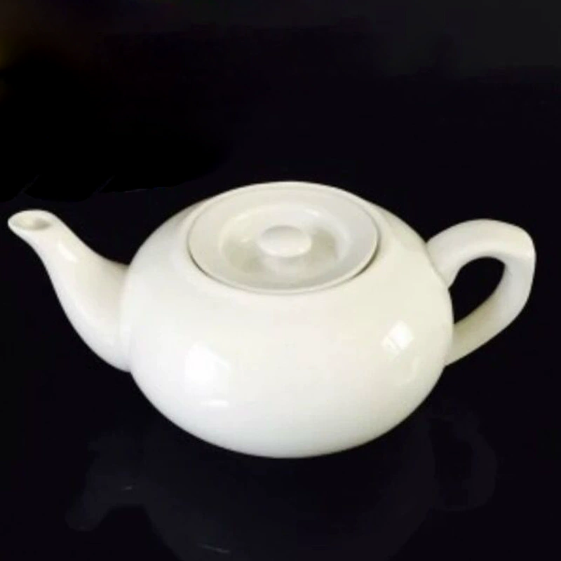 Ceramic teapot for living room, big white tea