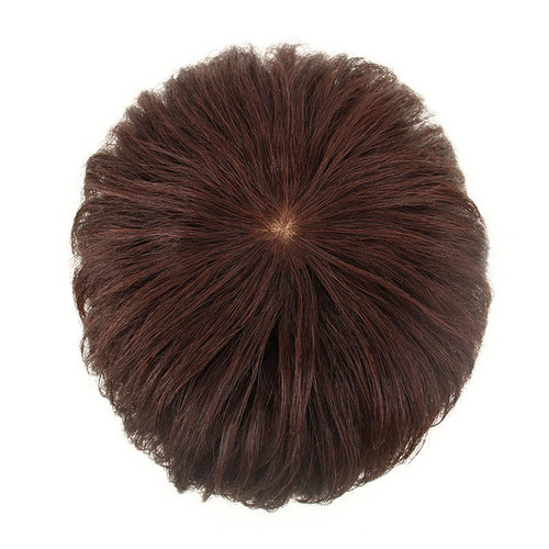 Wig, human hair full headgear, middle-aged and elderly mothers with short curly hair, fluffy, breathable, fashionable temperament, full headgear wholesale