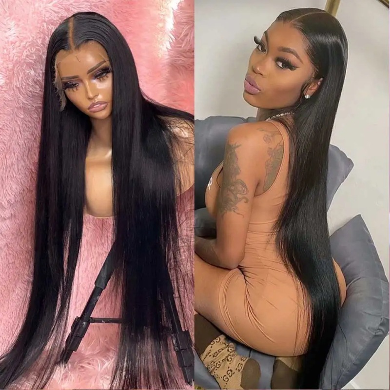 300g Weight Full Head Wigs Wig & Hair Extension Type Wigs Wig Accessories Long Straight Hair Wig Hairstyle Real Hair Hair Material Party, Street Occasion Women's Gender Elegant, Simple Style Style Women's Elegant Simple Style Party Street Real Hair Long Straight Hair Wigs 11