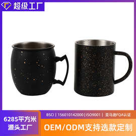 跨境热卖 不锈钢咖啡杯便携双层 迷你骡子杯不锈钢茶咖杯便携批发