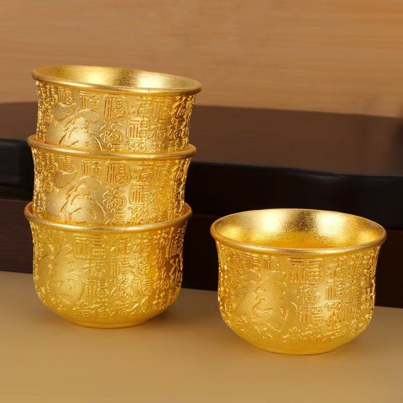 家用祭拜茶杯供杯供奉财神礼佛百福杯供水碗七供八供招财摆件