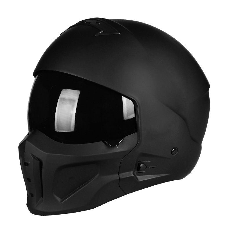 Certificación 3C casco de motocicleta retro casco completo locomotora eléctrica hombre y mujer invierno cuatro estaciones casco escorpión combinación de medio casco