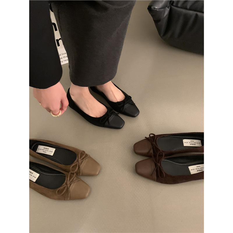复古温柔平底瓢鞋奶奶鞋春夏法式复古软底新中式单鞋女鞋黑色鞋子|undefined