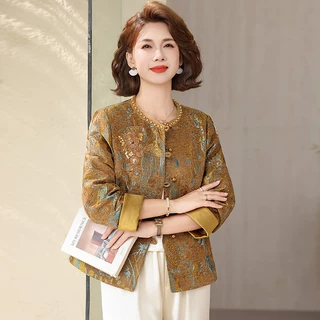 2026洋气高贵中老年女装春装上衣服中年妈妈装春装国风新中式外套