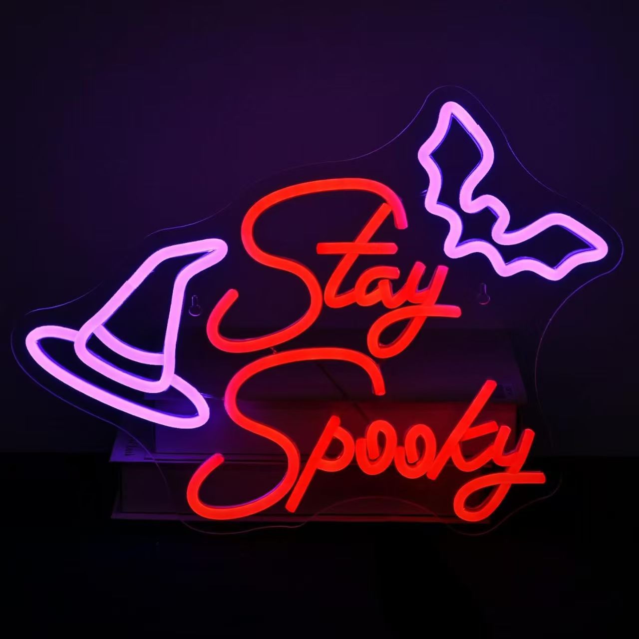 Luz de neón transfronteriza amazónica personalizada calabaza fantasma de Halloween luces decorativas happy Halloween atmósfera