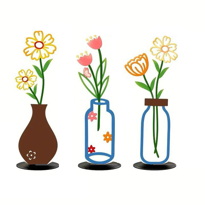 Planta de hierro forjado, decoración del gabinete de comedor, nicho de alta calidad, decoración de escritorio de la sala de estar, regalo personal image 6
