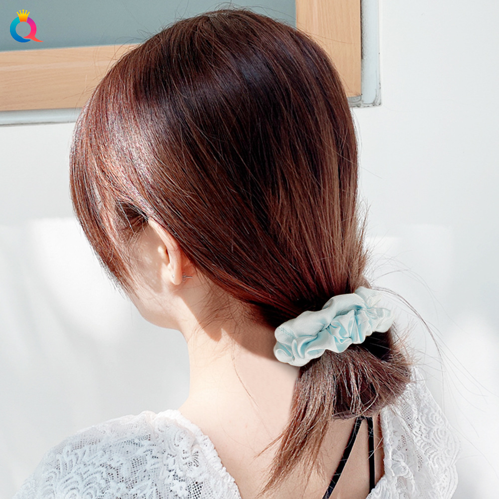 Fashion Solid Color Cloth Pleated Hair Tie 4 Pieces display picture 2