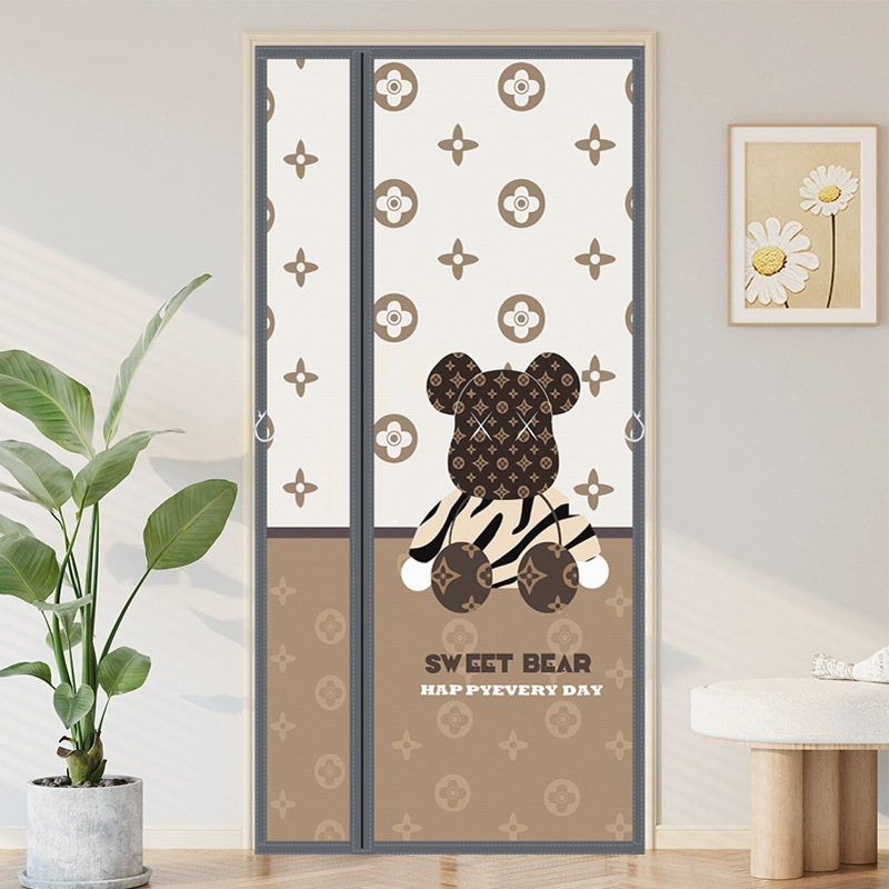 Air-conditioning Door Curtain Windshield Anti-cooling Air Insulation Magnetic Suction Non-punching Kitchen Smoke-proof Partition Curtain Magnetic Self-suction Door Curtain