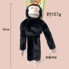 Monkeys holding hands black