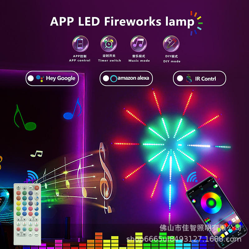 Lámpara de humo colorido LED Bluetooth música meteorito caballo carreras explosión estrellado cielo luz de color completo con lámpara de atmósfera de Navidad
