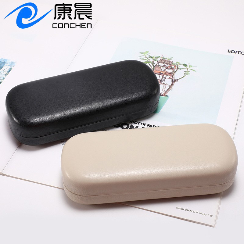 Storage Packaging Glasses Case for Men, Fashionable Anti-Stress Leather Sunglasses Case for Female Students with Myopia Pu Iron Box Wholesale