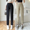 Summer thin classic suit jacket, trousers, plus size, high waist, loose fit