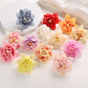 Artificial sleeping lotus flower head peony flower fake flower DIY handmade hanfu headdress clothing wedding wedding decoration silk flower