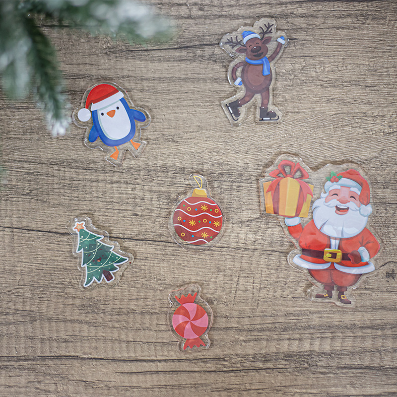 Customizado pegatinas de vidrio de Navidad PVC automóvil pegatinas electrostáticas ventanas pegatinas de puertas suministro de impresión al por mayor