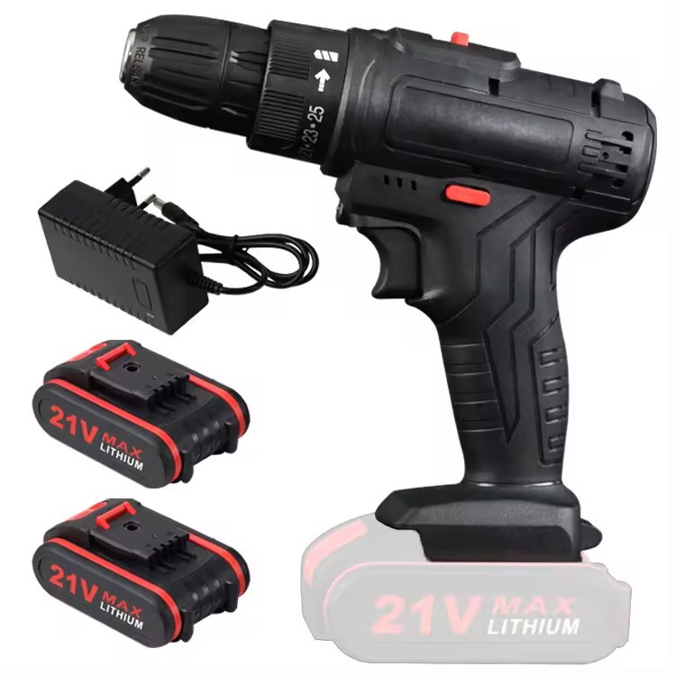 21V 黑土双速充电钻手电钻手持式电钻电动螺丝刀小手枪钻