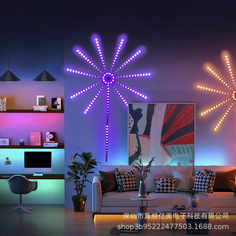 5050RGB фейерверк 5V светодиодный фантомный музыкальный звуковой светильник с APP-контролем праздничный декоративный RGB-свет