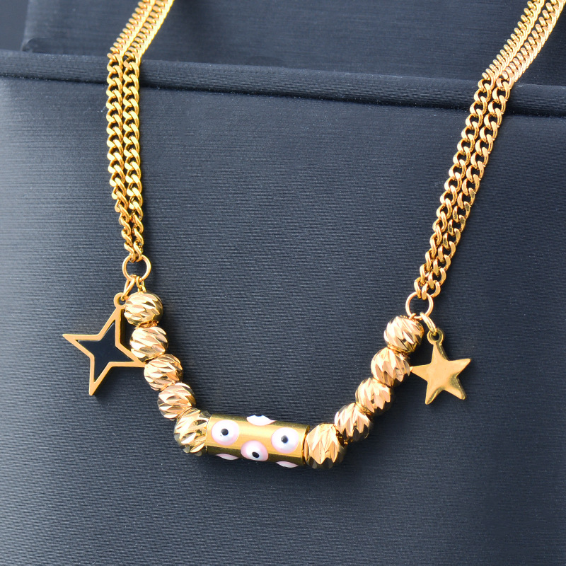 Fashion Star Titanium Steel Plating Bracelets Necklace 1 Piece