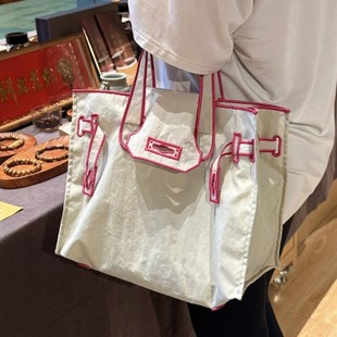 in stock lacousette Shopping Bag Japanese Embroidery Environment Friendly Bag Lightweight Large Capacity Tote Bag Portable Shoulder Bag
