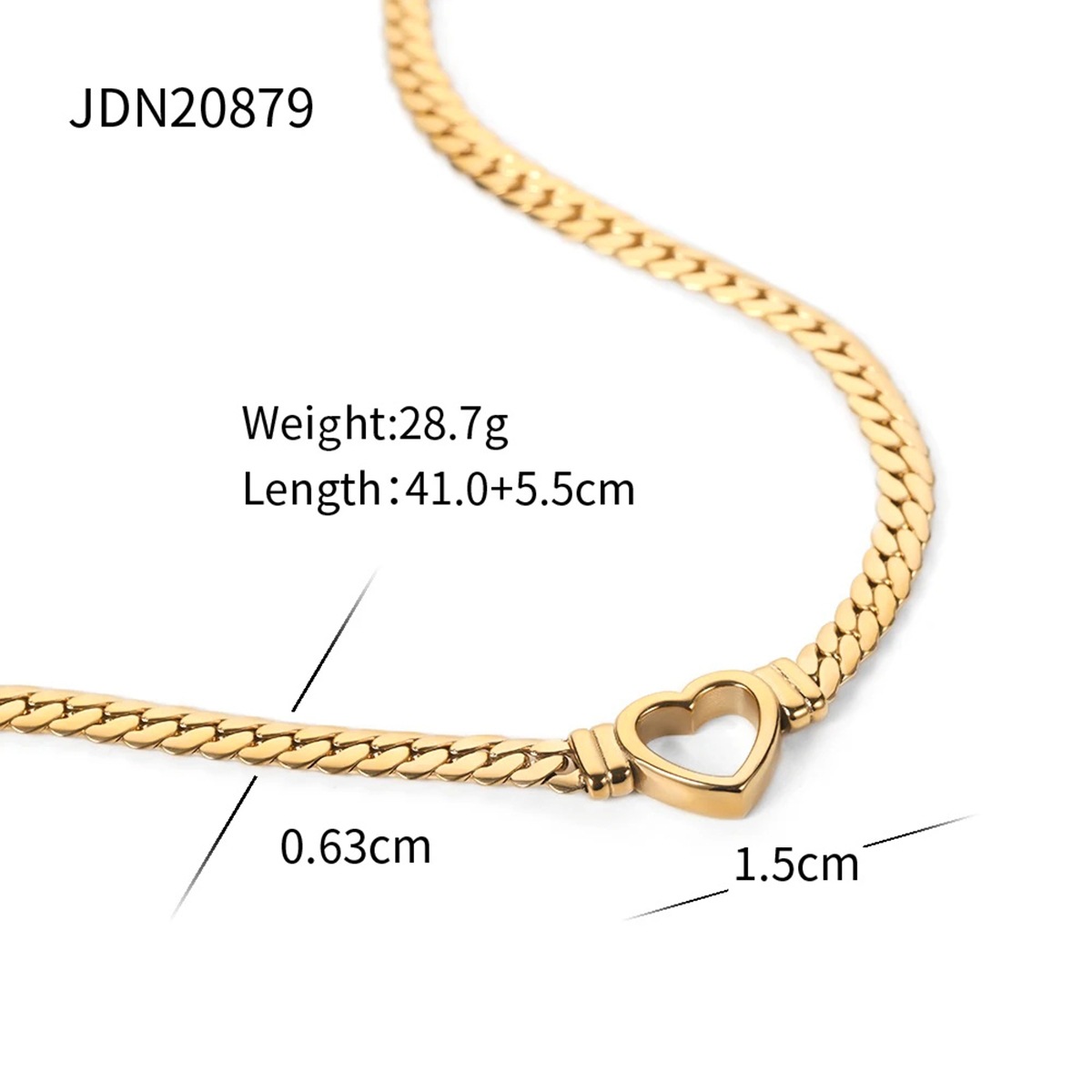 Collar de acero de titanio transfronterizo Jieding, joyería de nicho de lujo ligero, cadena de clavícula de amor de alta gama femenina, collar de acero inoxidable, cuello colgante