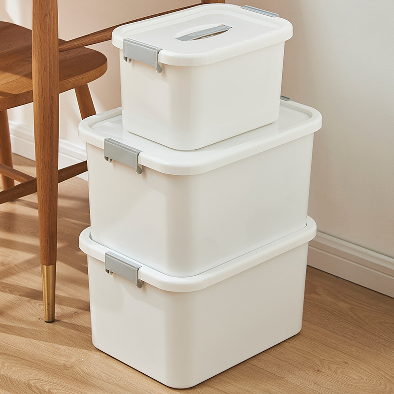 Portable Storage Box Plastic Box with Lid for Books and Snacks Collecting Box for Clothes and Toys Storage Box Portable Storage Box Plastic Box with Lid for Books and Snacks Collecting Box for Clothes and Toys Storage Box