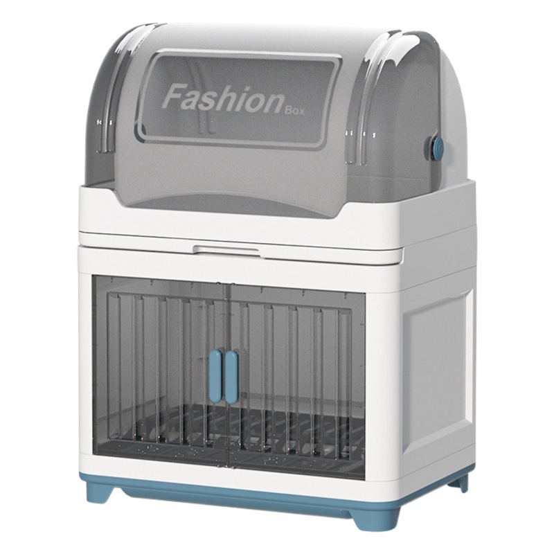 Escurridor de platos de cocina y estante de almacenamiento para palillos, escurridor de platos elevado, caja de almacenamiento de vajilla extraíble, estante de almacenamiento