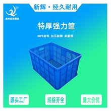 塑料圆孔筐分拣筐 加厚塑料筐镂空周转筐  龙虾蔬菜生鲜塑料筐子
