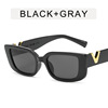 Brand trend retro fashionable square sunglasses, glasses solar-powered, internet celebrity, European style, simple and elegant design