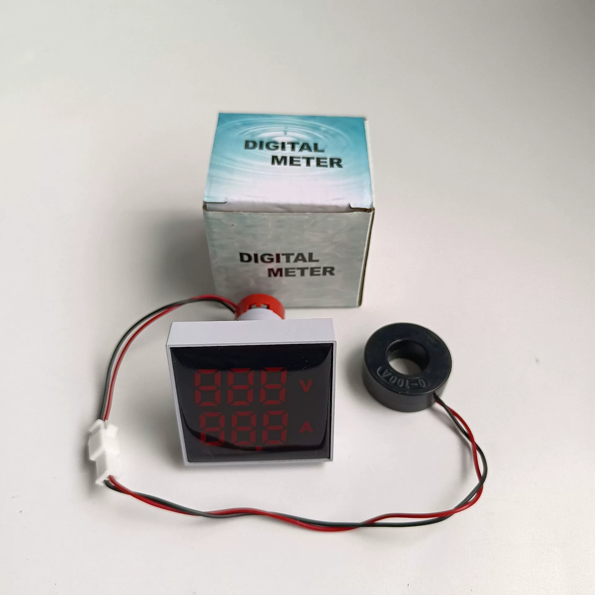 Квадратный цифровой дисплей большой экран переменного тока два-в-одном амперметр напряжения световой индикатор сигнальная лампа AD112-50FVA