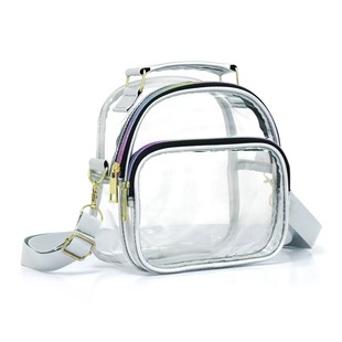 Spot Amazon's New Women's Transparent Front Pocket Crossbody Bag Pvc Odorless Outing Shoulder Crossbody Handbag