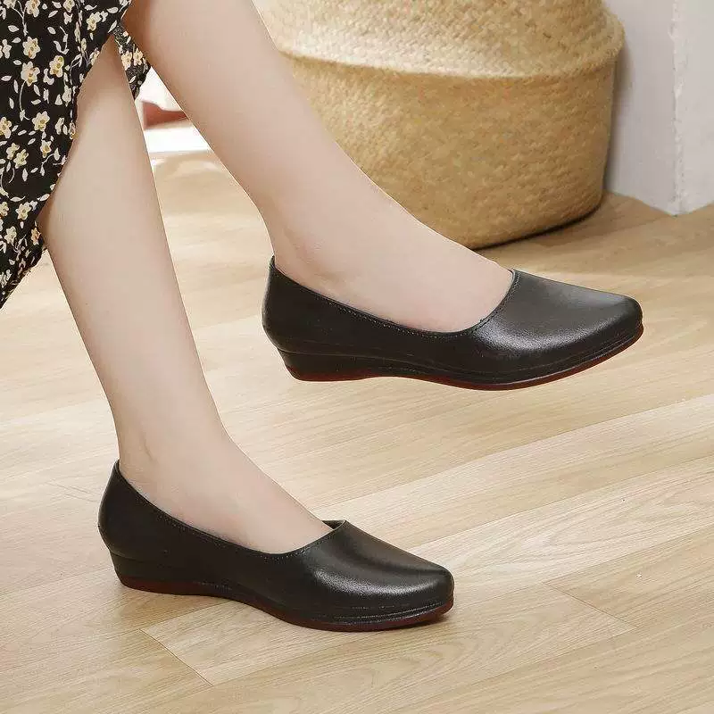 Износостойкие нескользящие туфли с заострённым носком, модные мамам, мягкая подошва, бренд