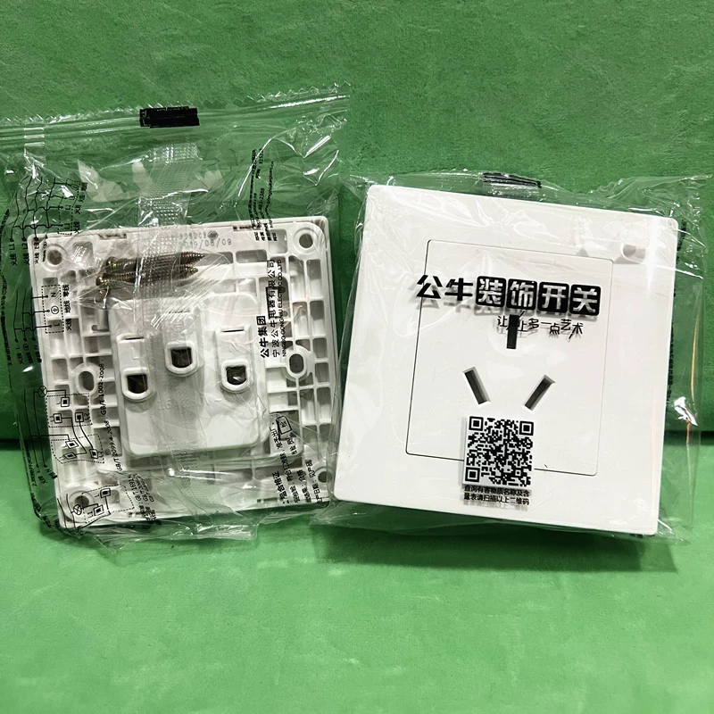 Bull switch socket Panel wholesale 86 dark installation wall air conditioner 16a four -hole usb plug G12 large board white