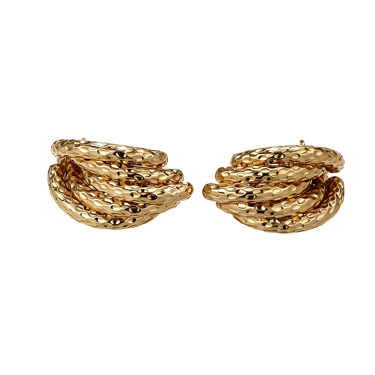 TENA aretes de acero inoxidable geométrico de alta calidad, aretes de acero dorado, joyerías de acero de titanio de venta caliente transfronteriza para mujeres