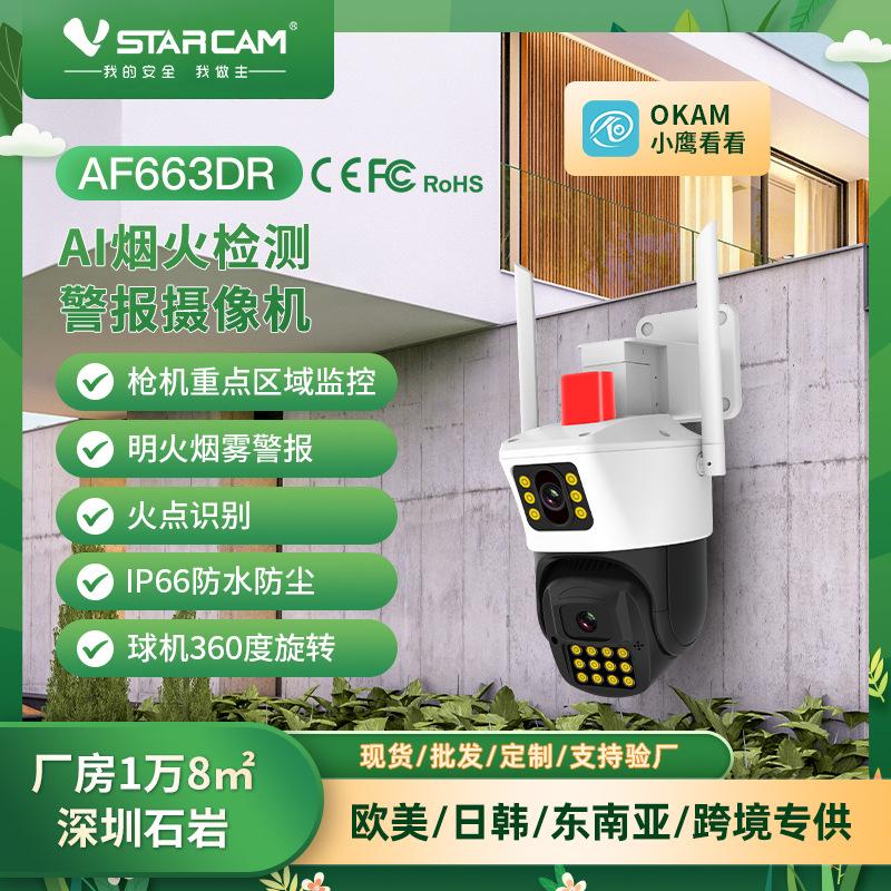 Transfronterizos dedicados a la detección de humo de incendios cámara de detección de humo de seguridad al aire libre fabricante de monitor de alarma