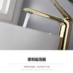 Bathroom full copper basin faucet gold rose gold basin above and below the counter basin wash basin single hole hot and cold faucet