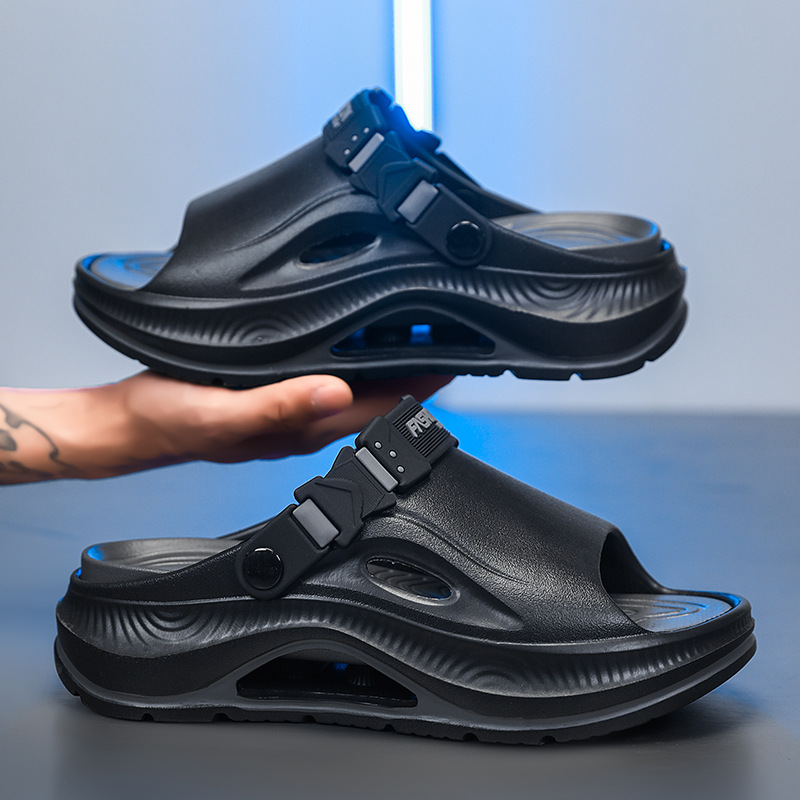 Sandali da uomo per il tempo libero, taglie grandi, nuovo stile primavera/estate, scarpe da spiaggia alla moda di alta qualità con suola spessa_voghion.com