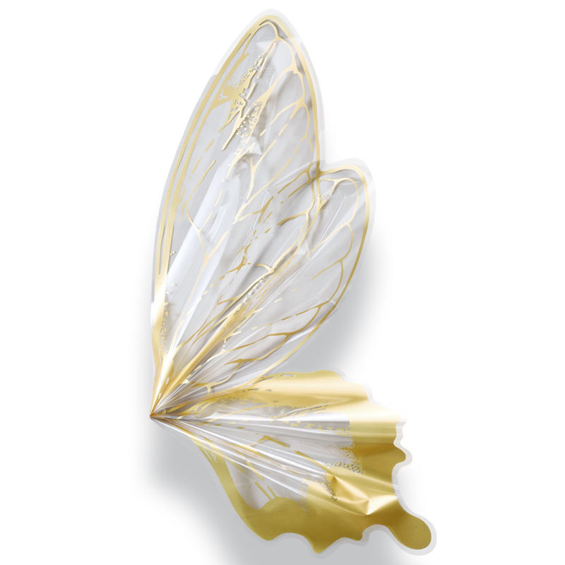 Huaxi cristal alas de mariposa OPP papel de embalaje floral material florista DIY material de embalaje transparente al por mayor
