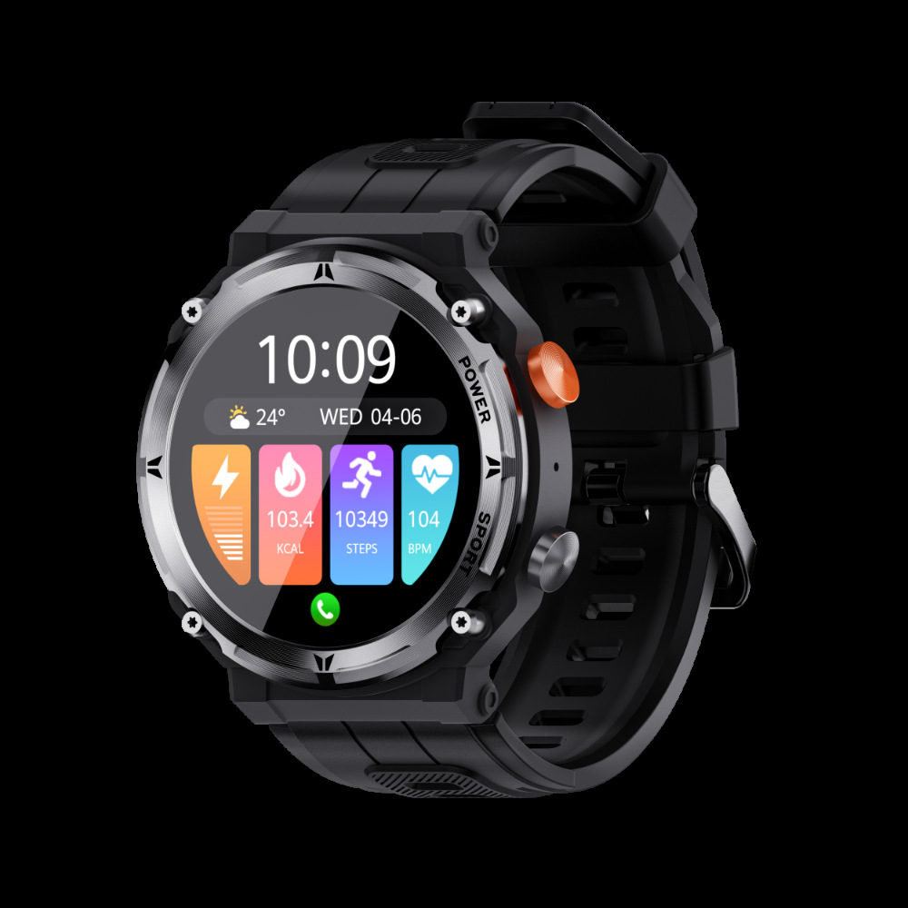 Nuevo reloj inteligente C21pro transfronterizo al aire libre a prueba de tres AI voz Frecuencia Cardíaca presión arterial monitoreo de oxígeno en la sangre reloj deportivo