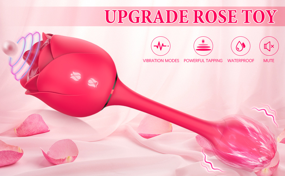 Rose Vibrating Tongue Licking Sex Toy Tuning Stimulation Clitoral Masturbator Couple Silicone Masturbator_voghion.com