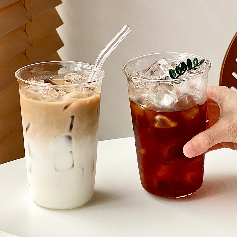 Casual Heat-Resistant Flared Cup, Large Capacity, Light and Thin, High Temperature Resistant Coffee Cup, Milk Tea Cup, Homemade Creative Drink Glass Cup Casual Heat-Resistant Flared Cup, Large Capacity, Light and Thin, High Temperature Resistant Coffee Cup, Milk Tea Cup, Homemade Creative Drink Glass Cup