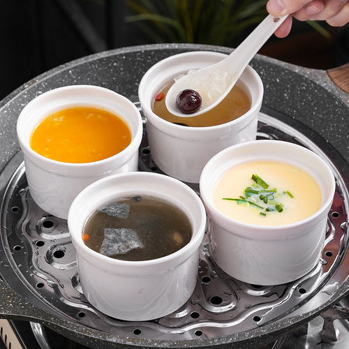 Steamed egg bowl with lid, creative and cute small stew pot, household water-proof stew pot, bird's nest tonic stew soup, dessert