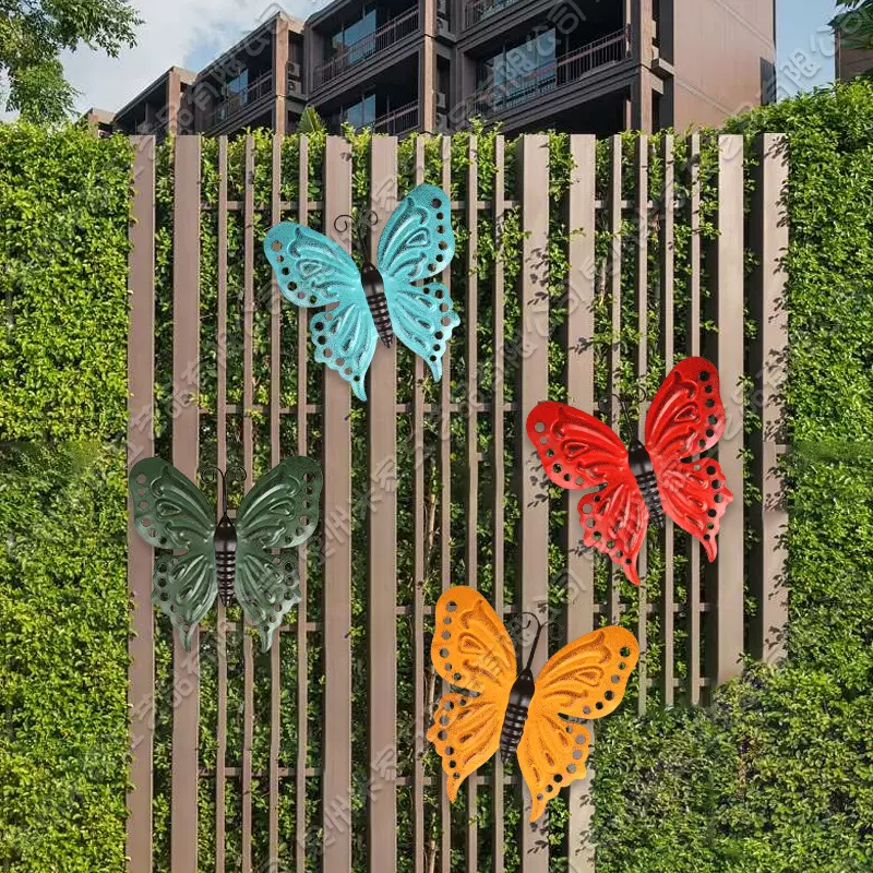 仿真蝴蝶摆件动物户外花园林铁艺装饰工艺品景观庭院别墅蝴蝶摆设
