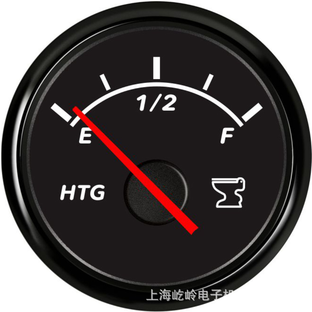 Universal – automobile instrument Water Level Gauge - black-frame-black-face-0-190o