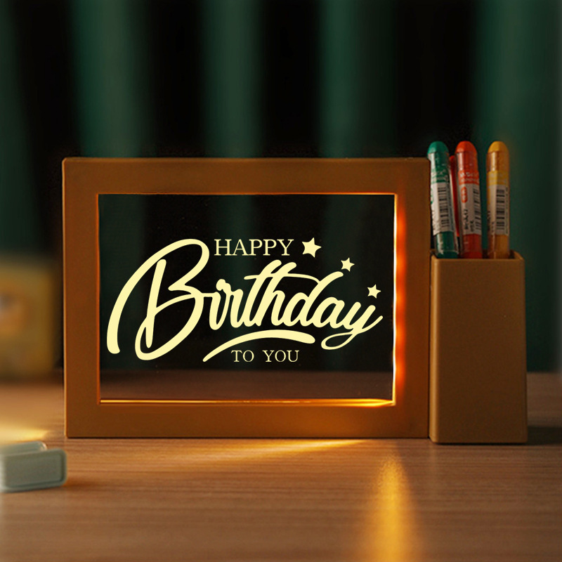 Factory 3D pen holder inspirational creative nightlight student activity prizes 61 children's birthday graduation gift company