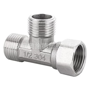 304 Stainless Steel Union Tee Fitting Pipe Water Heater Internal Thread External Thread 1/2 Inch Direct Fitting Elbow Water Pipe